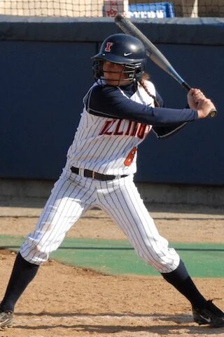 Danielle Zymkowitz at bat